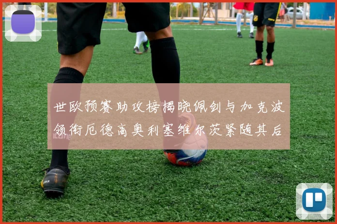 世欧预赛助攻榜揭晓佩剑与加克波领衔厄德高奥利塞维尔茨紧随其后